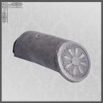 500N Ancient Chinese Traditional Clay Roof Tiles Clay Eaves Tile Wear Resisting