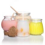 Cheese Glass Pudding Jars Rubber Sealed 50ml 150ml 200ml