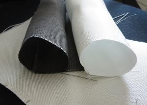 China White PTFE Coated Alkali / Non-Alkali Filter Fabric Roll 330 - 900gsm woven roving plain cloth wholesale