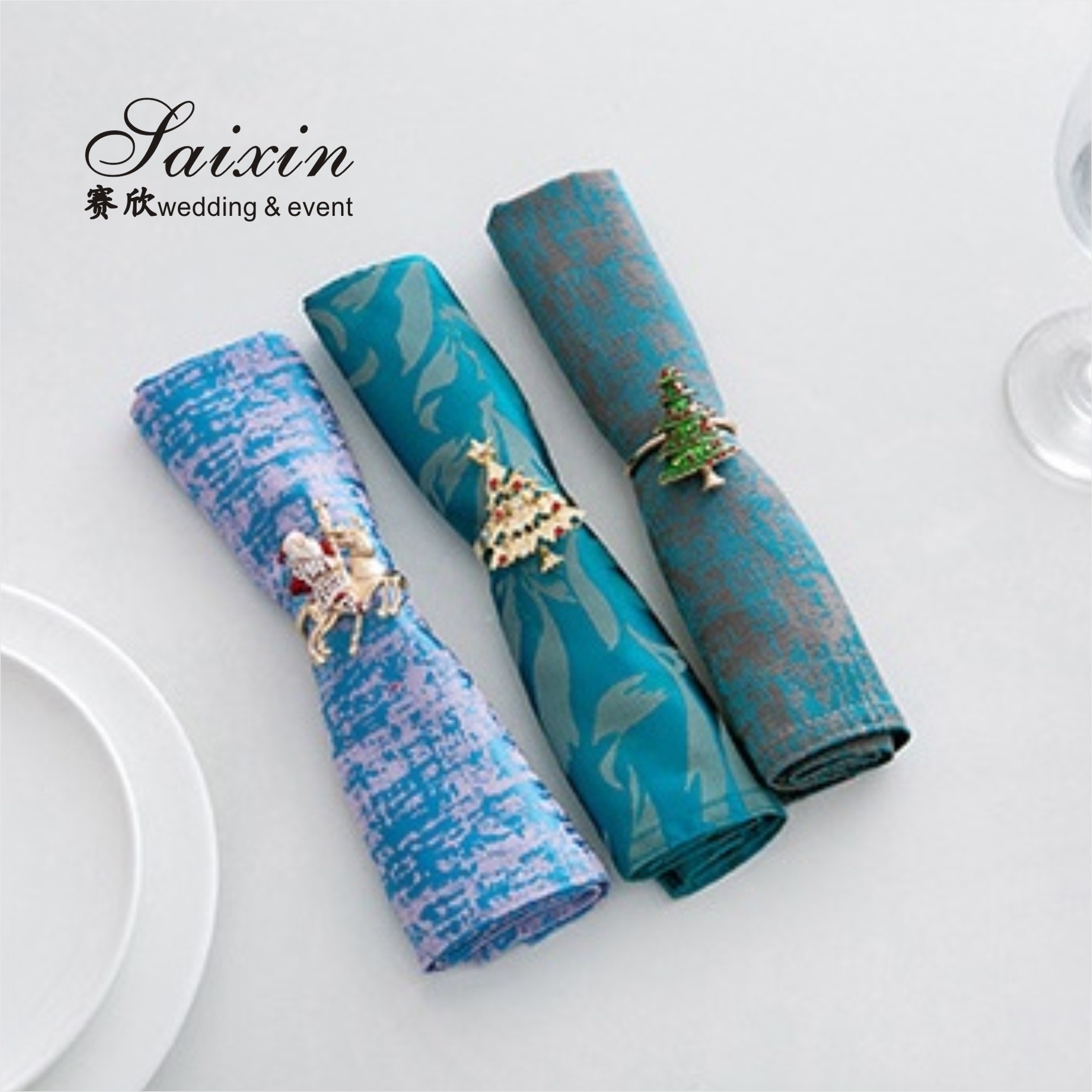 Bowknot Shape Rhinestone Braided Napkin Rings Set Of 12 8 6 4 Wedding Party Table Decoration