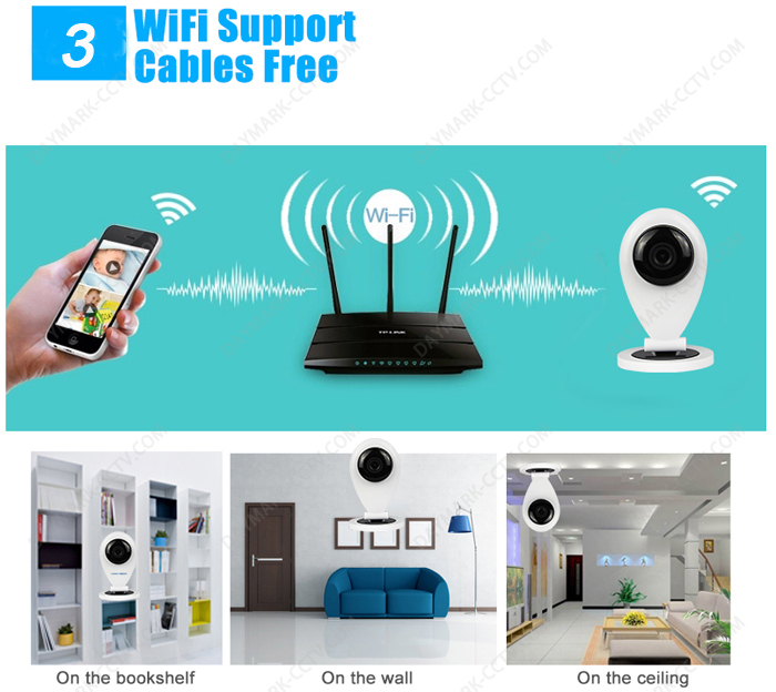 IR night vision two way audio p2p wireless hidden ip camera