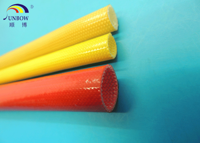 Heat Resistance F Grade Motor Fiberglass Braided Sleeving with PU Resin Coated