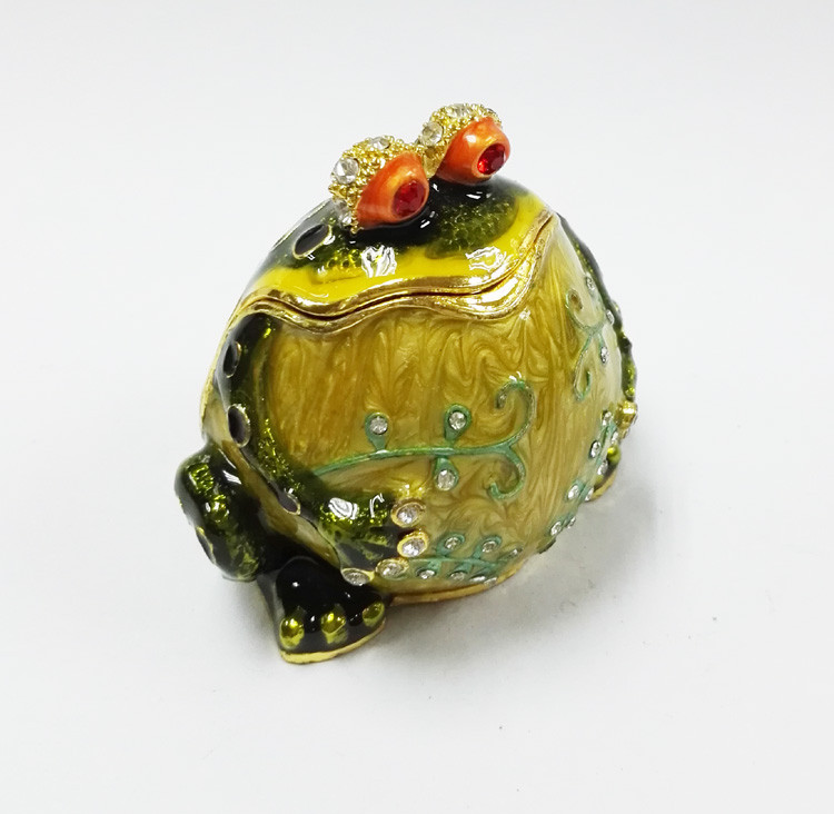 colourful Frog stationary frog jewelry trinket box frog trinket jeweled box
