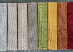 China Colorful Linen Sofa Fabric , 280cm Polyester Blend Upholstery Fabric wholesale