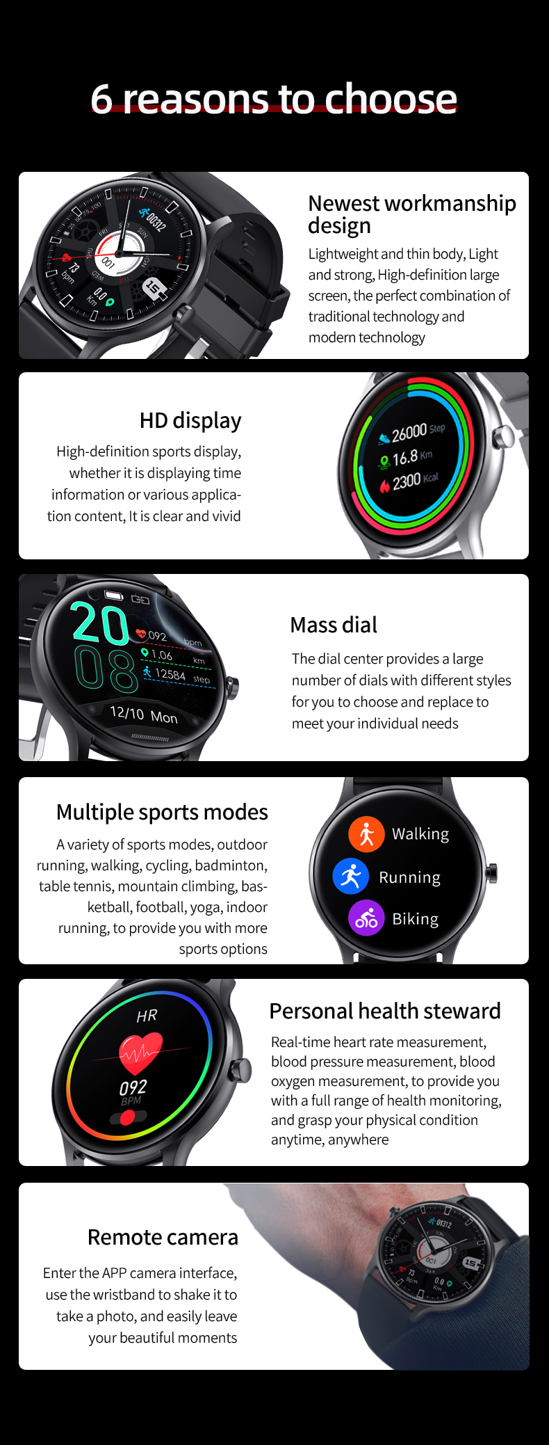 S33 1.28 Inch Round Screen Smartwatch With Heart Rate Real Time Monitoring