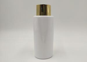 China Unique Flower Shape Cosmetic Lotion Bottle , Empty Cosmetic Bottles Golden Cap wholesale