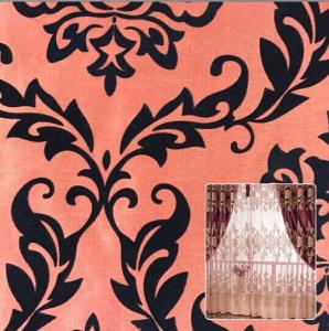 China Flocking Dupioni Fabric for window curtain fabric wholesale