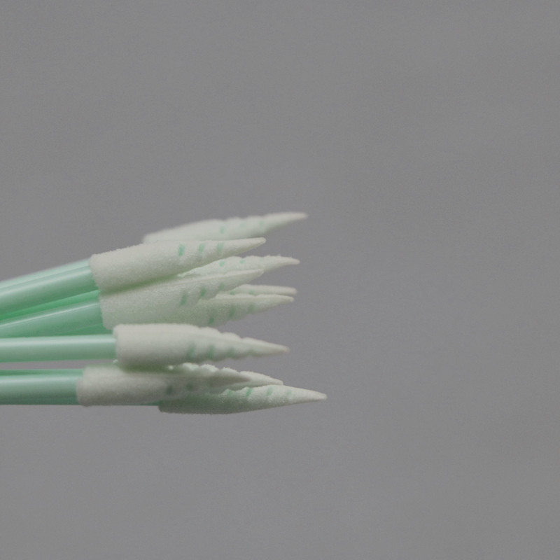 Spiral Pointy Foam Tip Swabs Black For Printer Electronic Cleaning