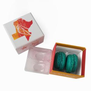China Custom 2pcs macaron box cardboard cylinder packaging box paper packaging box wholesale