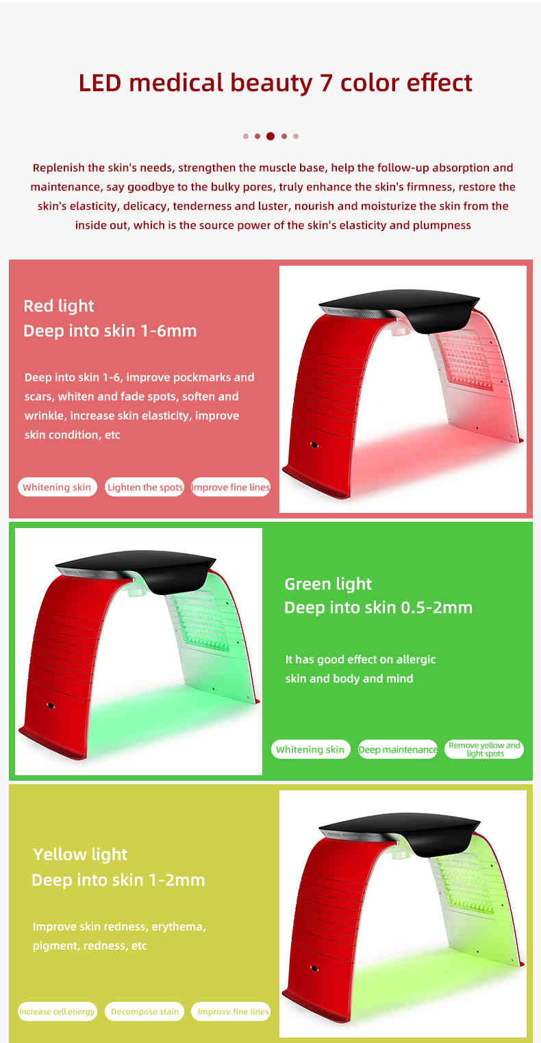 7 Colors Home Photodynamic Therapy Machine Commercial