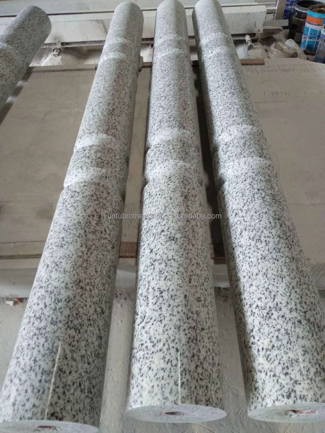 Outdoor Stair Columns with Building Stone Flooring Modern British White Granite Tile