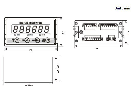 OIML RS232 Panel Mounted GMT-P1 Weighing Transmitter
