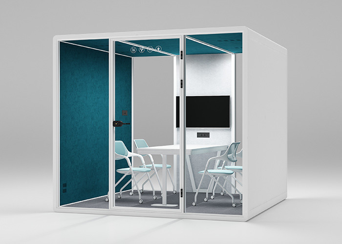 Large Size XL Sound Proof Meeting Pods With Table Chair For 6 - 8 Person