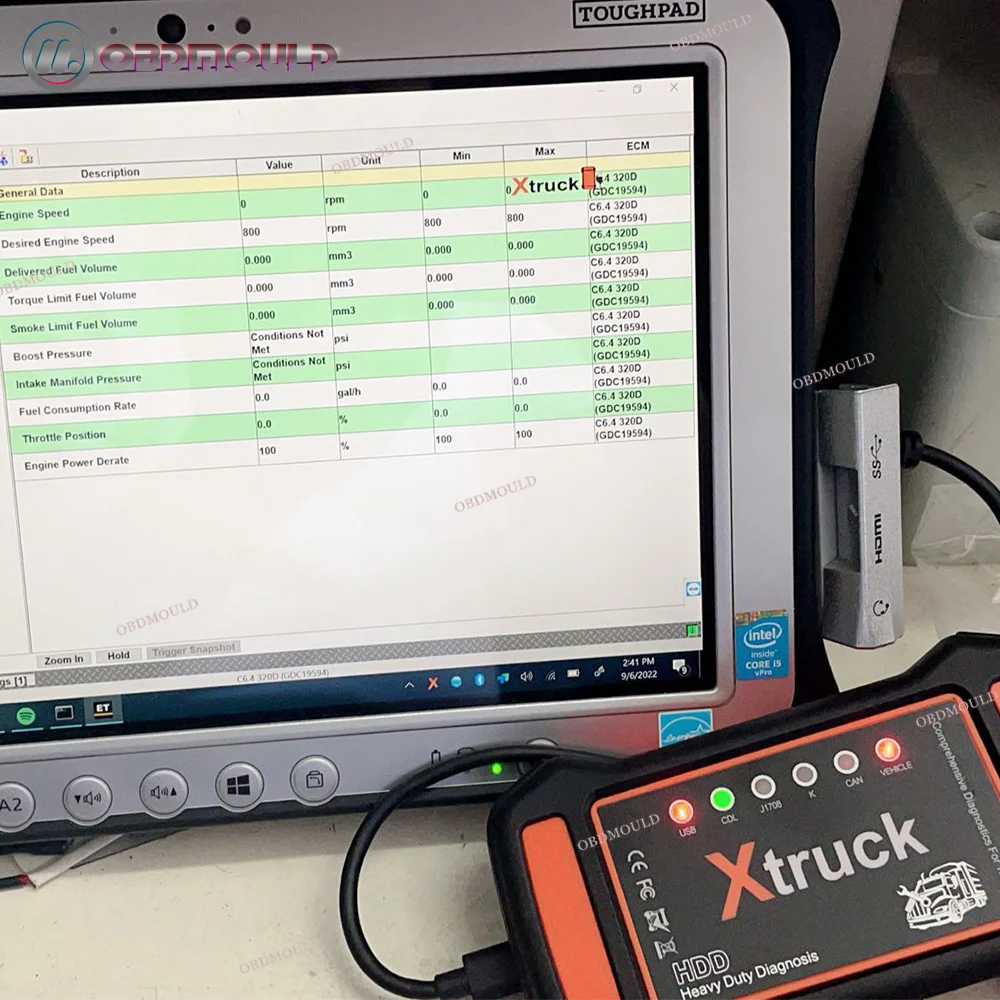 CANBUS Diagnostic Tool OBD2 Scanner Adapter for Heavy-Duty Truck Excavator Structure Diesel Engine