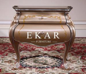 China Antique Classic Bedside Table Bedroom Drawer Luxury Nightstand LS-A608B wholesale