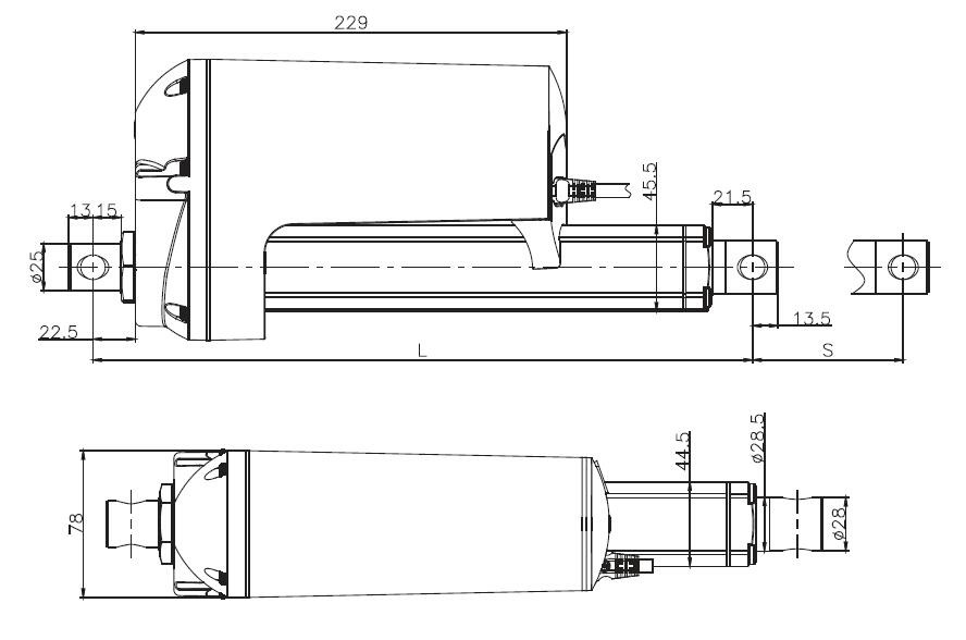 DC waterproof linear actuator 12volt with limit switches , 12volt magnetic linear drives electric actuator for tractor