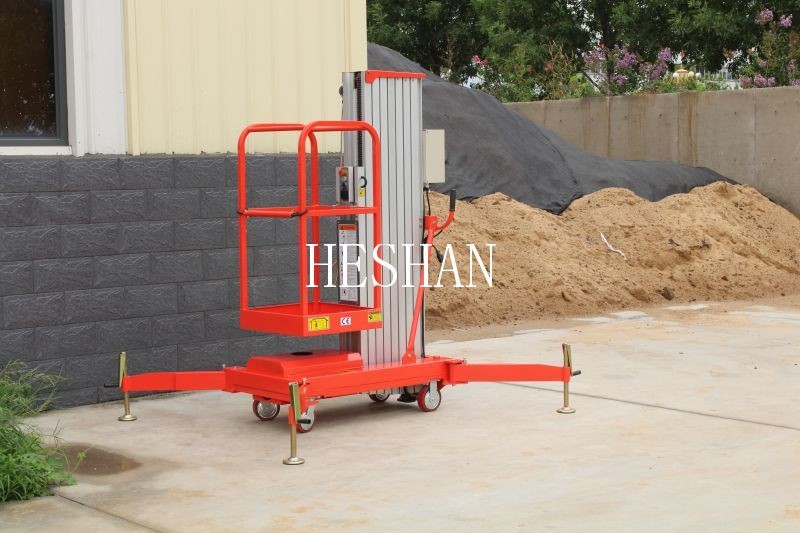 OEM Aluminium Vertical Mast Lift Hydraulic One Man Platform Lift