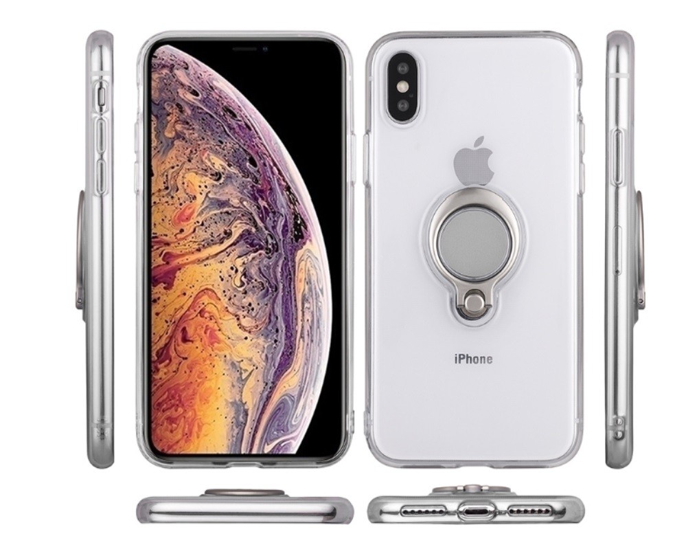 Color Clear Ring Magnetic Car Mount Holder Soft TPU Case Back Cover For IphoneXS MAX IphoneXR Iphhone8 Plus Iphone7