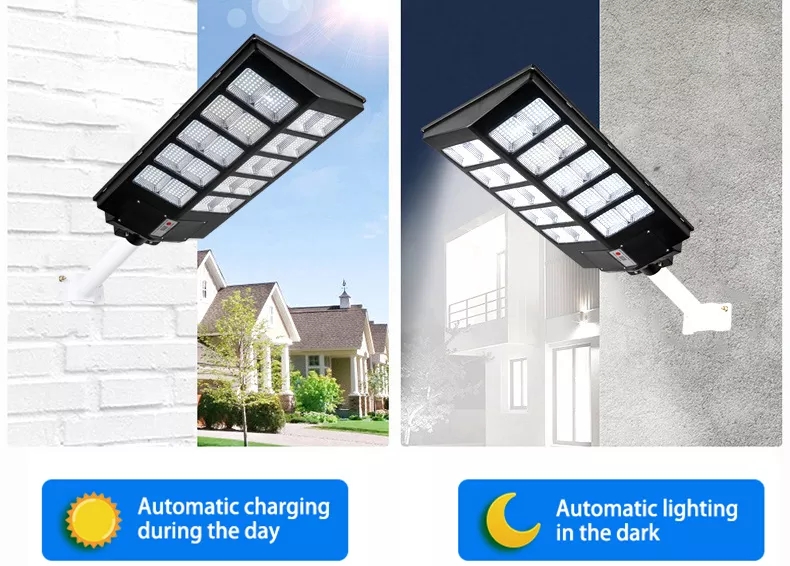 600W 800W 1000W LED Solar Powered Lights Solar Panel Street Lamp