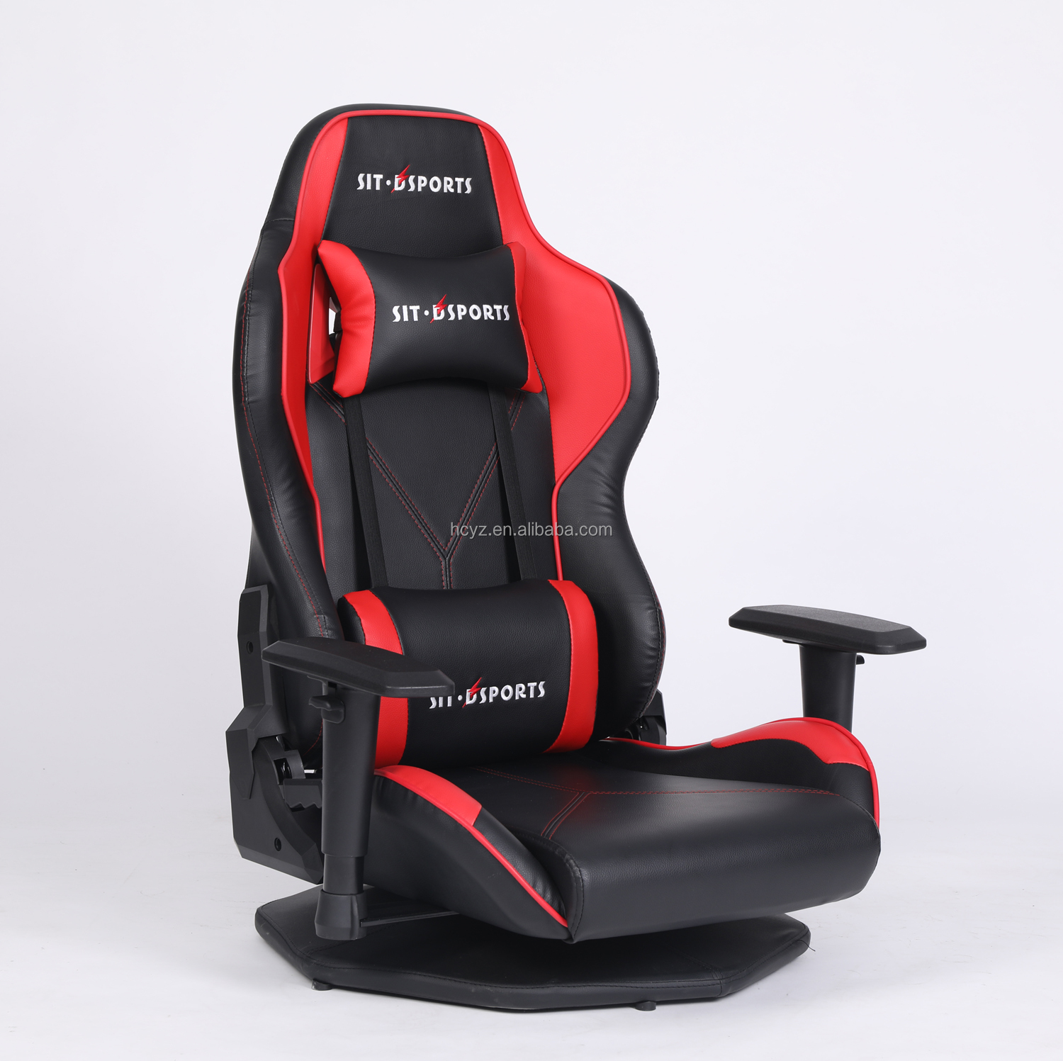 HCYZ Gray PVC Leather Computer Gaming Chair with Rotating Design Affordable and Durable