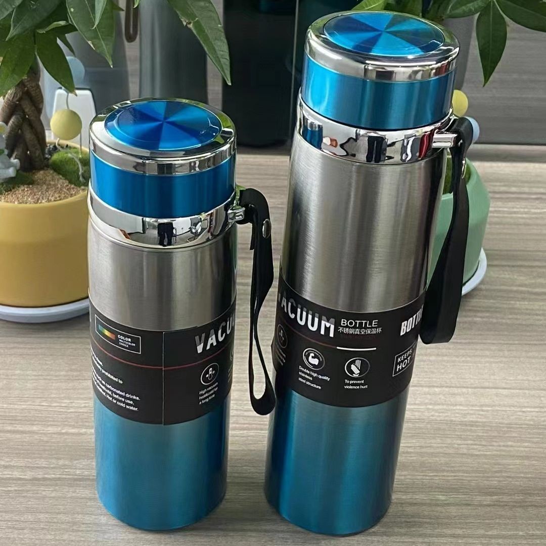 Cross-Border Exclusive Supply Of 316 Stainless Steel Thermos Mug Portable Sling Travel Kettle Large Capacity Outdoor Sports Water Bottle Batch