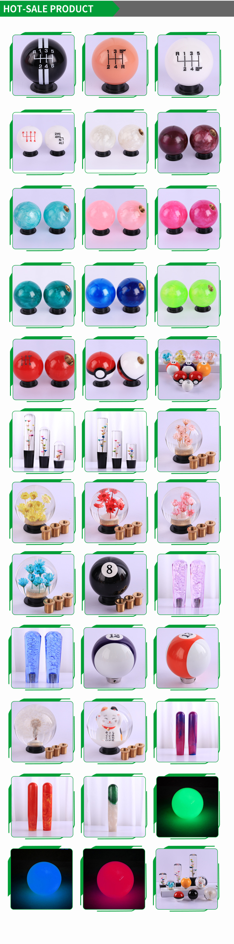 Dried Flower Shift Knob Resin Cherry Blossom Shift Knob