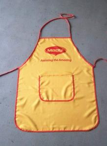 China BSCI passed-Promotional Yellow apron with customer's printed logo wholesale