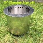Outdoor Smokeless Camp Stove Stainless Steel 13 Inch Double Flame Fire Pit
