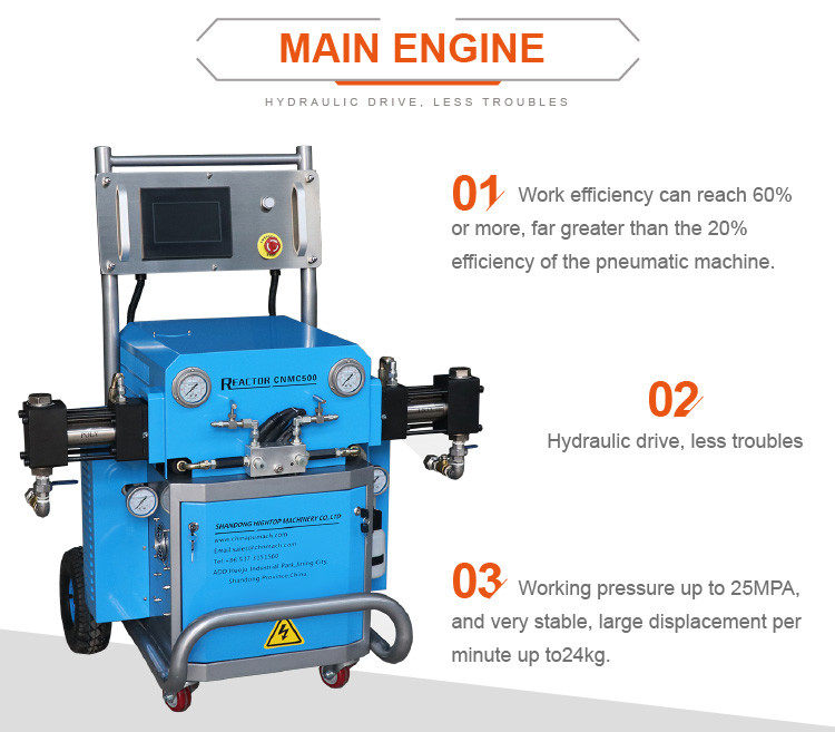 400volt 3 Phase Hydraulic Polyurea Spray Machine Coating Equipment CNMC-500