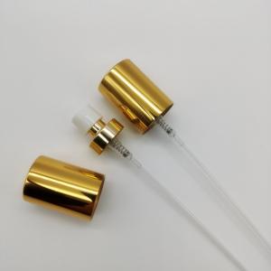 China 18mm Crimp Spray Pump Golden Metal Perfume Bottle Spray Pump With Over Cover wholesale