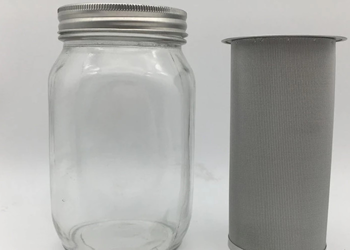 100 Micron Dutch Weave Wire Mesh Filter Screen Cold Brew Coffee Filter Tube For Mason Jar