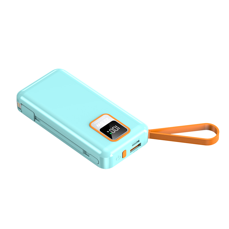 Mobile Phones Devices 10000mAh PD Power Charger Portable Outdoor Power Banks with Cable