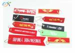 Personalized Printed Logo Embroidered Key Rings Sublimation Woven Fabric Custom