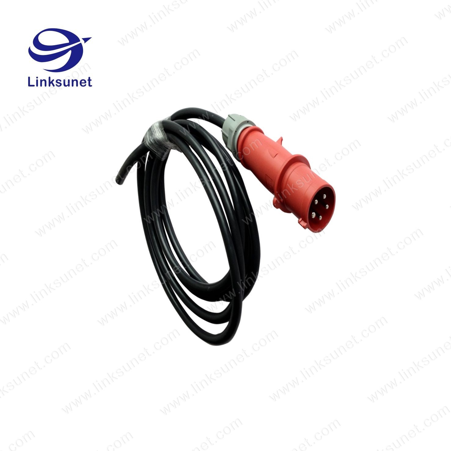 16A / 32A / 63A / 125A PA66 red / blue Circular Connector Cable Assembly With Olflex Classic 110h Wiring Harness