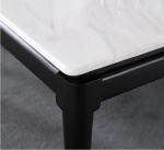 Nordic Light Luxury Dining Room Table With Marble Top And Stainless Steel Feet