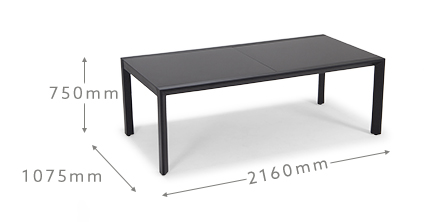 Extendable Patio Set L 336.5 x W 107.5 x H 75cm AJUNION Outdoor Aluminum Dining Table