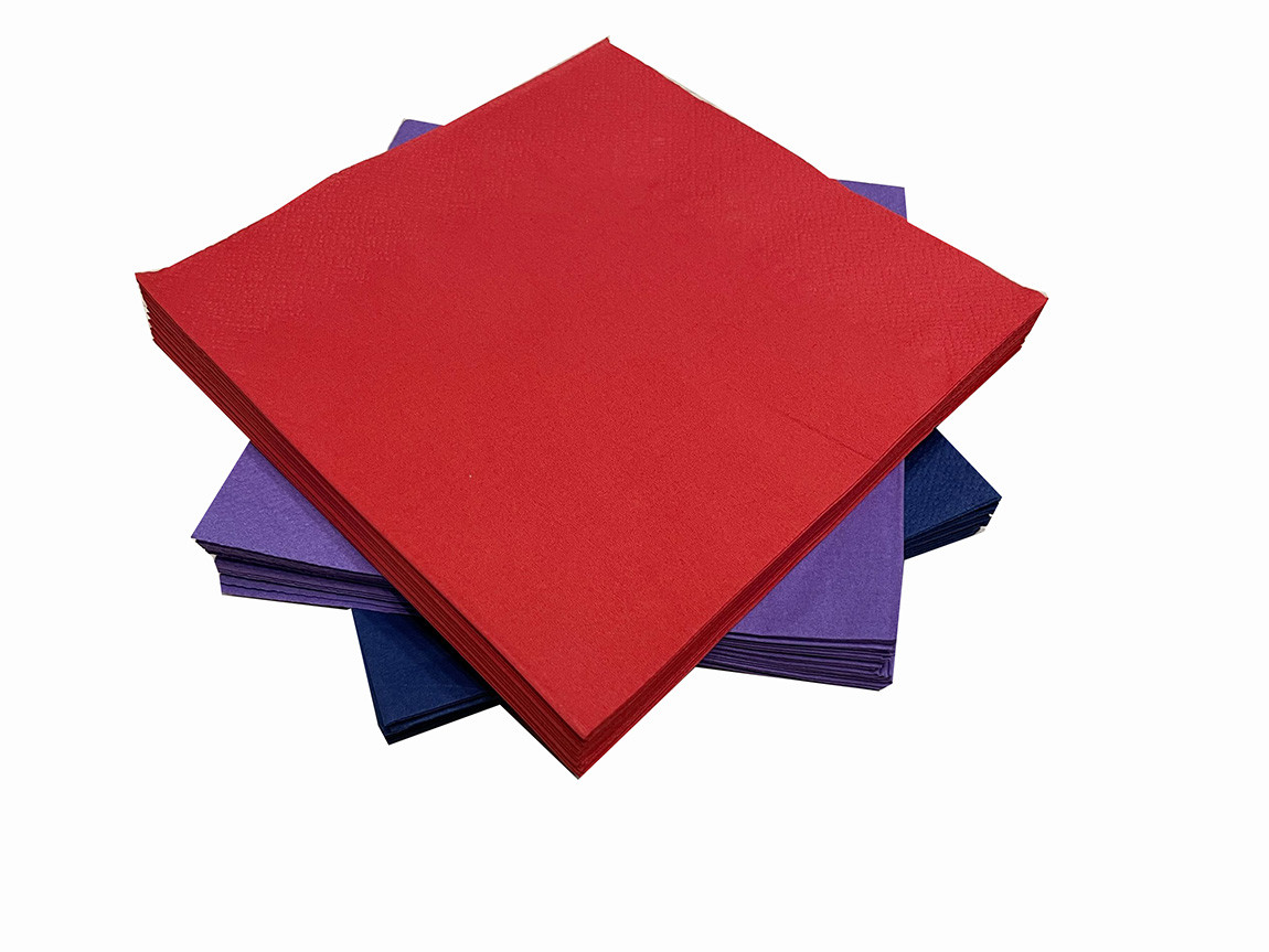 Unscented Non Toxic Disposable Restaurant Paper Napkins Wood Pulp
