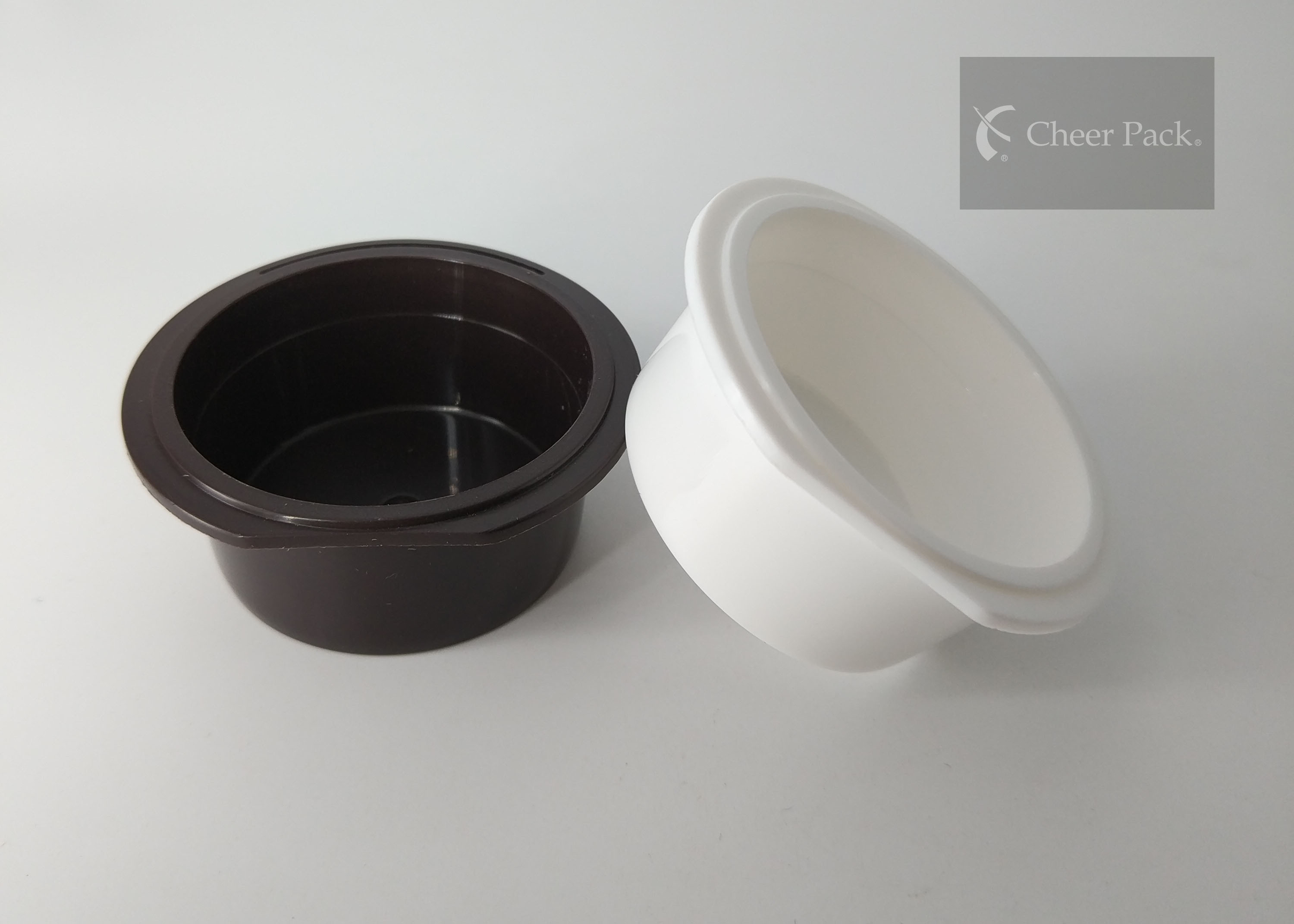23ml Plastic Capsule Recipe Pack For Sauce Packing , White / Black Color