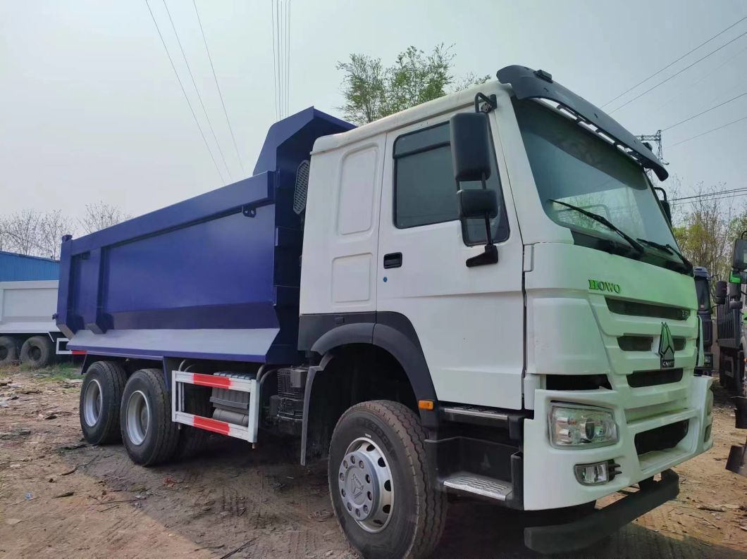 Sinotruck HOWO 6*4 Dump Truck Secondhand Truck 10tires White and blue U-Type Dump Truck