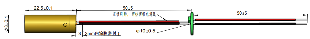 1mrad Beam Divergence Laser Module for Indicating and Industry Mini Size Green Laser