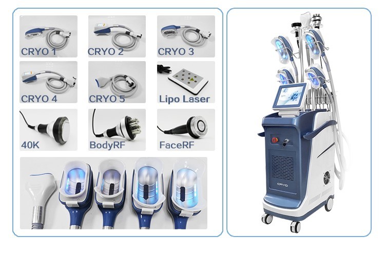360 Cryolipolysis Slimming Machine 4 Handle 10 Degrees Fat Loss Vacuum Massage