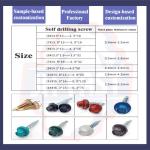 ISO Standard Black Yellow ZINC Finish Self Drilling Tek Screw for Sheet Metal