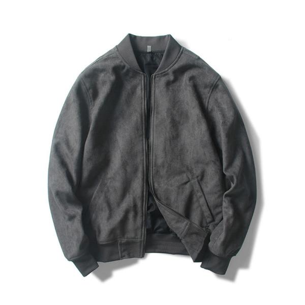 Oem Factory Manufacturer Custom Logo Causal Slim Fit Cotton Suede Leather Zip Up