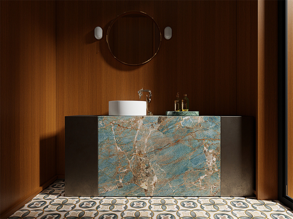 Amazon Green 160x320cm Interior Wall Polished Porcelain Sintered Stone Slab And Marble Slabs For Decoration