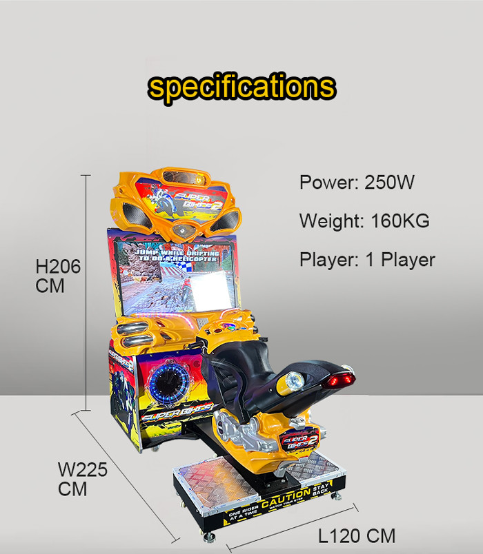 FF Moto Motorcycle Racing Car Game Machine Coin Operated 250W
