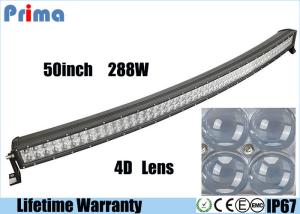 China 4D Double Row 50 Inch Led Light Bar Curved , 26000lm 288W Led Light Bar For Jeep SUV wholesale