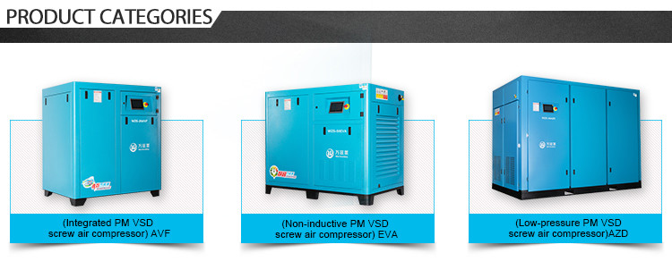 Two Stage Compression Screw Air Compressor Screw Type 7.1m3/Min 37KW