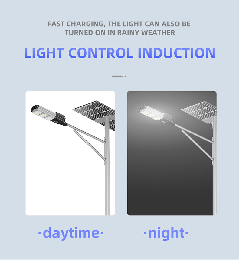 250w Solar Powered Led Street Lights Design 5 Heads Road Light Parking 66x22x9cm
