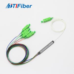 China Steel Tube PLC Fiber Optic Splitter 1x4 G652D G657A1 G657A2 Type wholesale