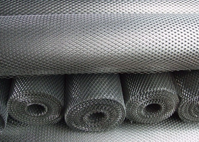Flattened Galvanized Expanded Metal Sheet , Expanded Metal Screen Mesh